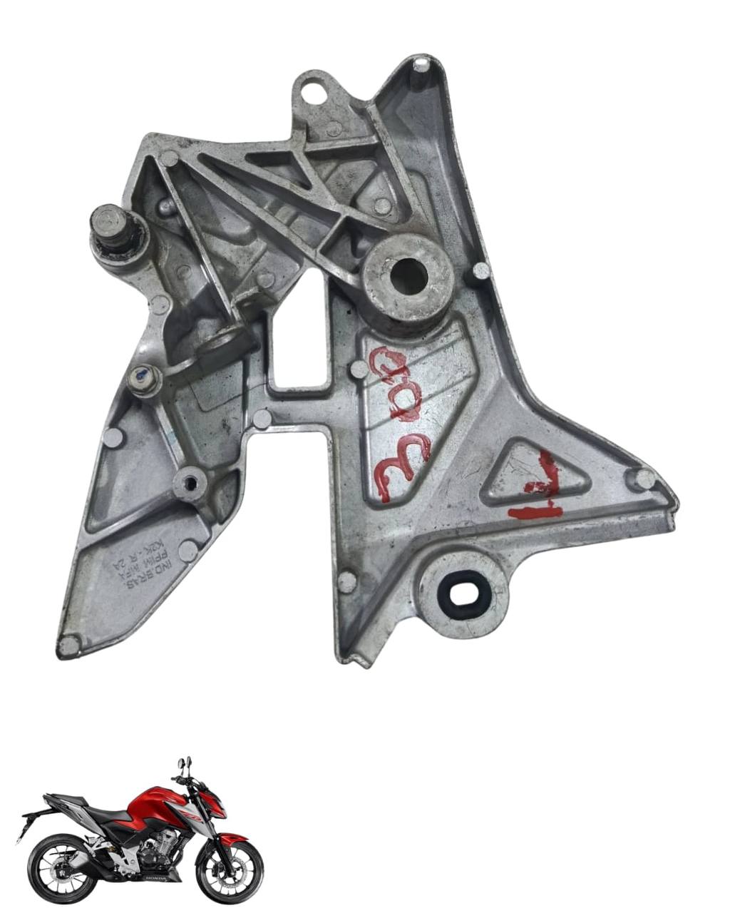 Suporte Pedaleira Bacalhau Cb Twister 300 2025 Direita 9088 3