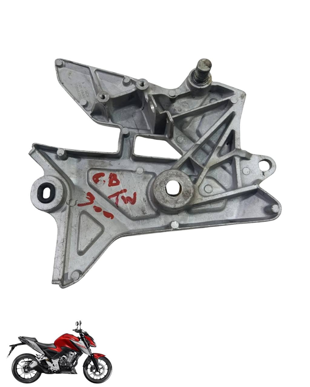 Suporte Pedaleira Bacalhau Cb Twister 300 2025 Direita 9092 3