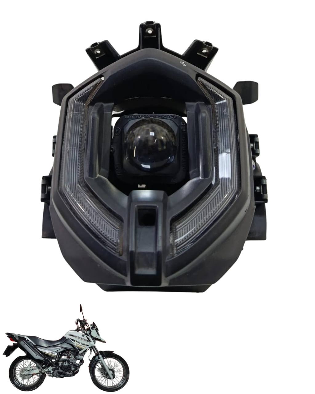 Farol Globo Óptico Yamaha Crosser 150 2022 Com Detalhe