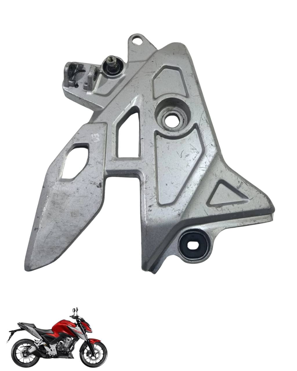 Suporte Pedaleira Bacalhau Cb Twister 300 2025 Esquerda 9097 4