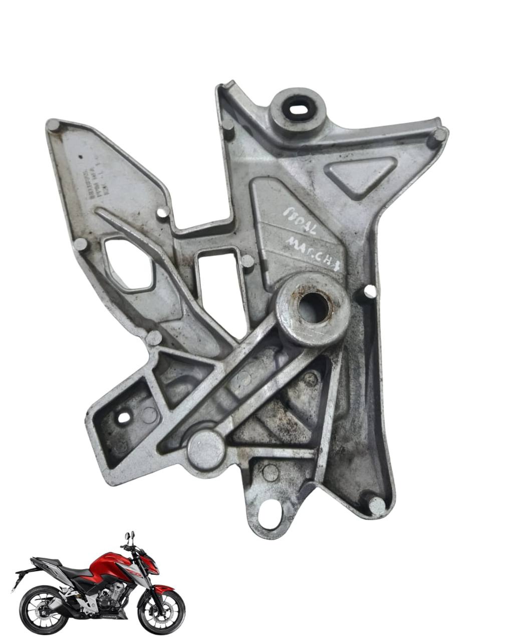 Suporte Pedaleira Bacalhau Cb Twister 300 2025 Esquerda 9098 3