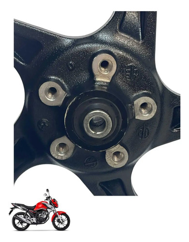 Roda Dianteira Cg 160 Original Preto   -4212 Preto 2
