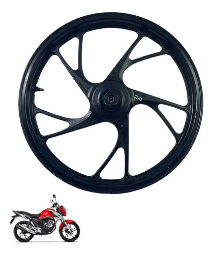 Roda Dianteira Honda Cg 160 Original Preta   -4213