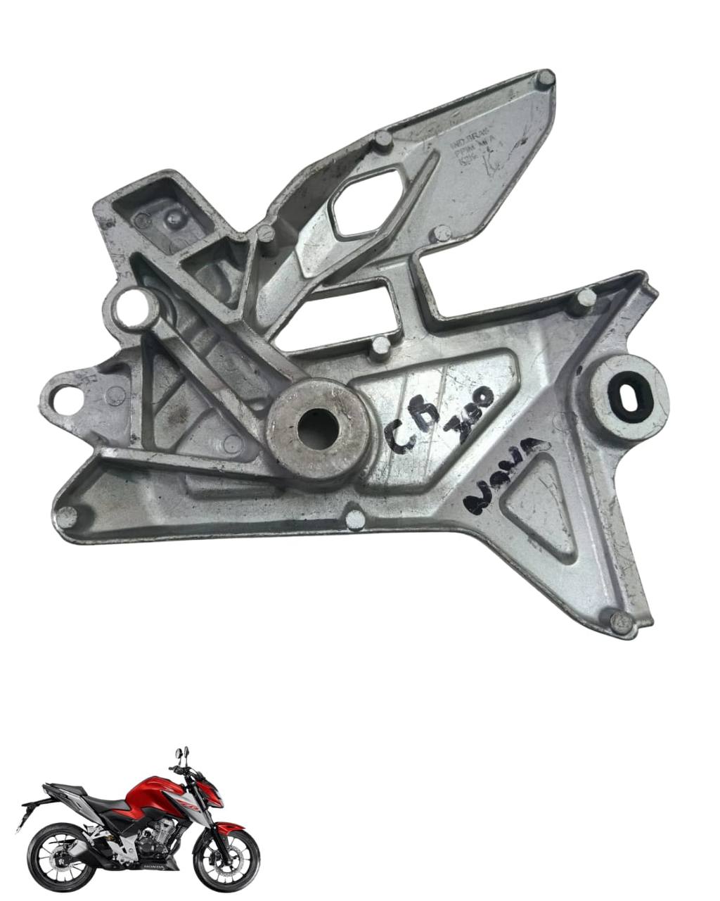 Suporte Pedaleira Bacalhau Cb Twister 300 2025 Esquerda 9100