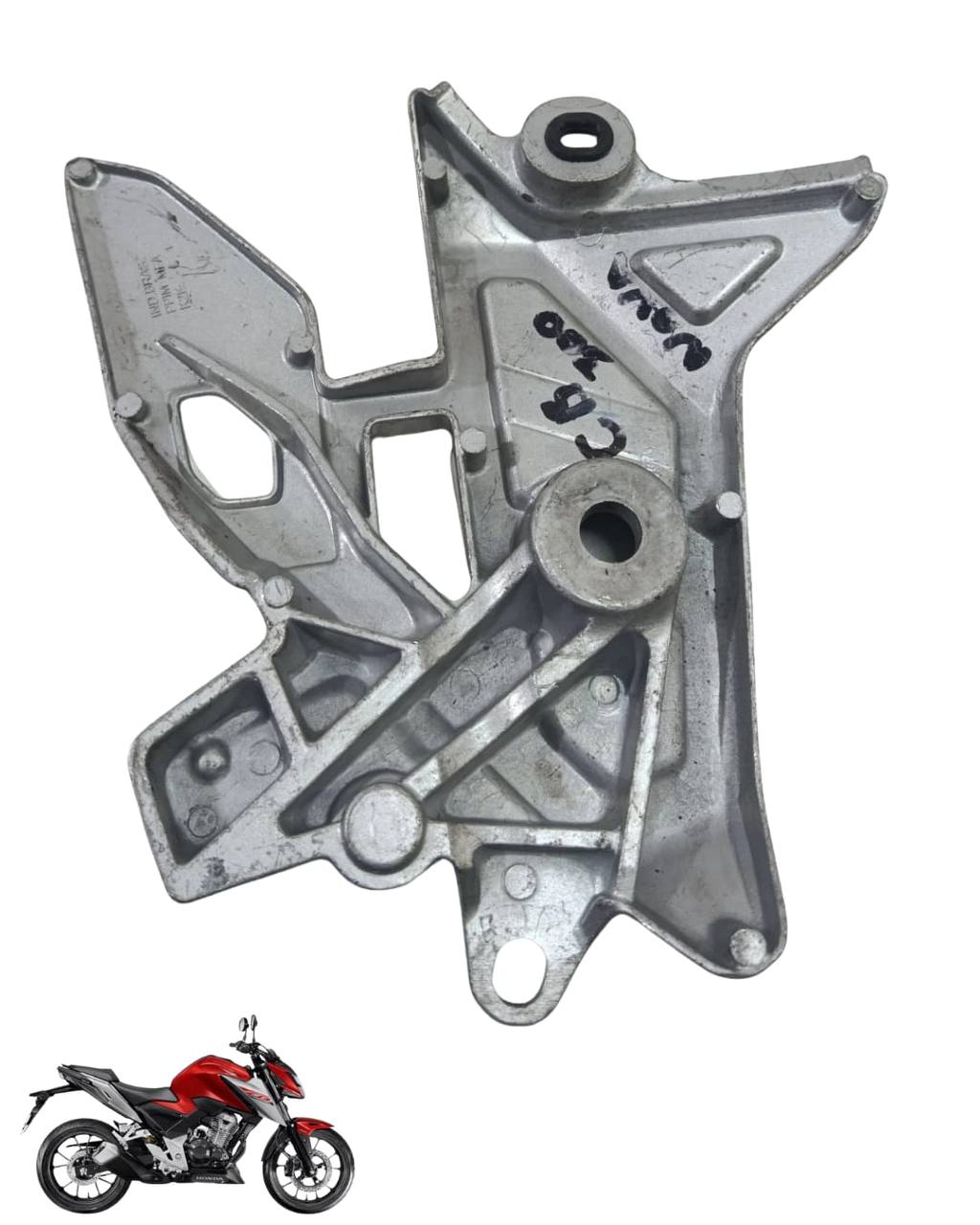 Suporte Pedaleira Bacalhau Cb Twister 300 2025 Esquerda 9100 2