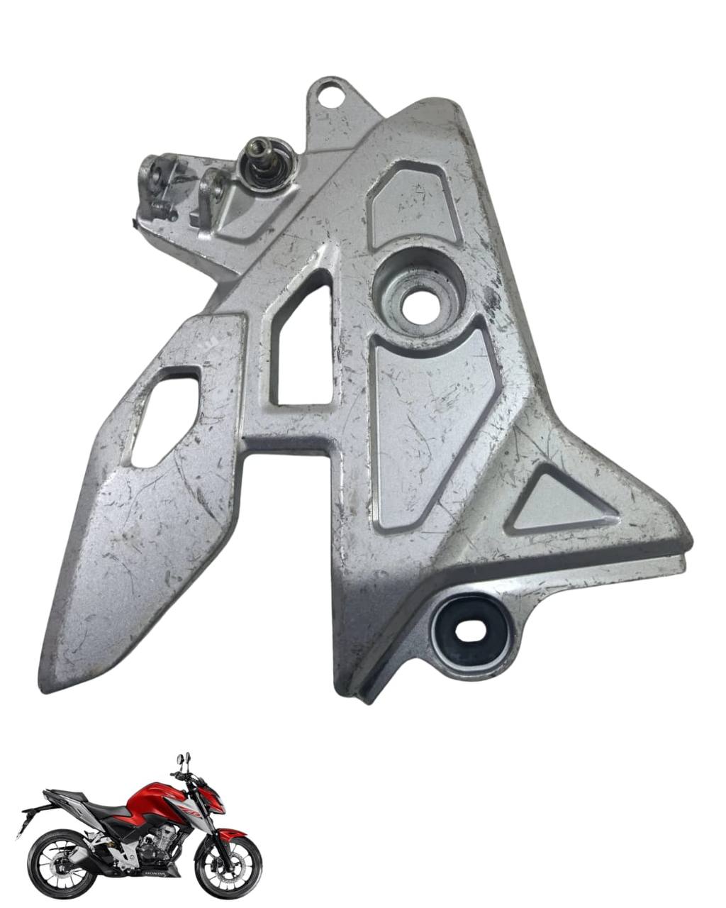 Suporte Pedaleira Bacalhau Cb Twister 300 2025 Esquerda 9100 3