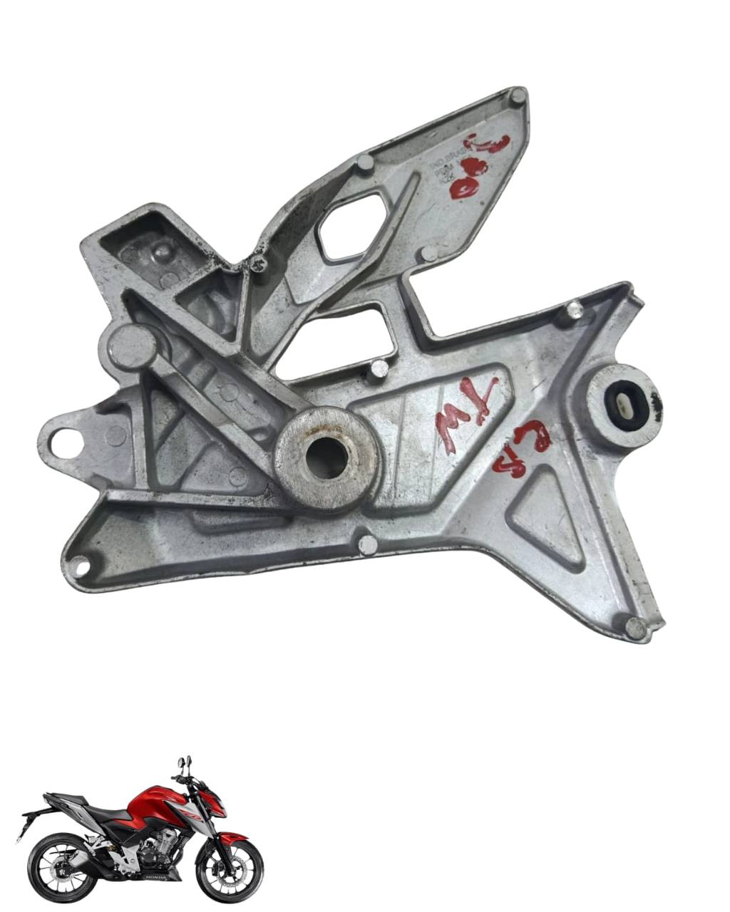 Suporte Pedaleira Bacalhau Cb Twister 300 2025 Esquerda 9101 2