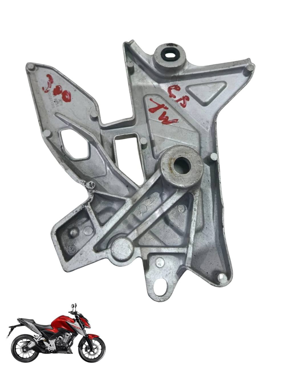 Suporte Pedaleira Bacalhau Cb Twister 300 2025 Esquerda 9101 4