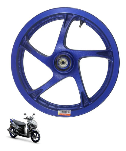 Roda Dianteira Azul Yamaha neo  2022 Original -1275
