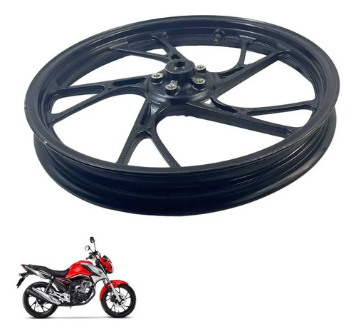 Roda Dianteira Honda Cg 160 Original Preta -4214 9