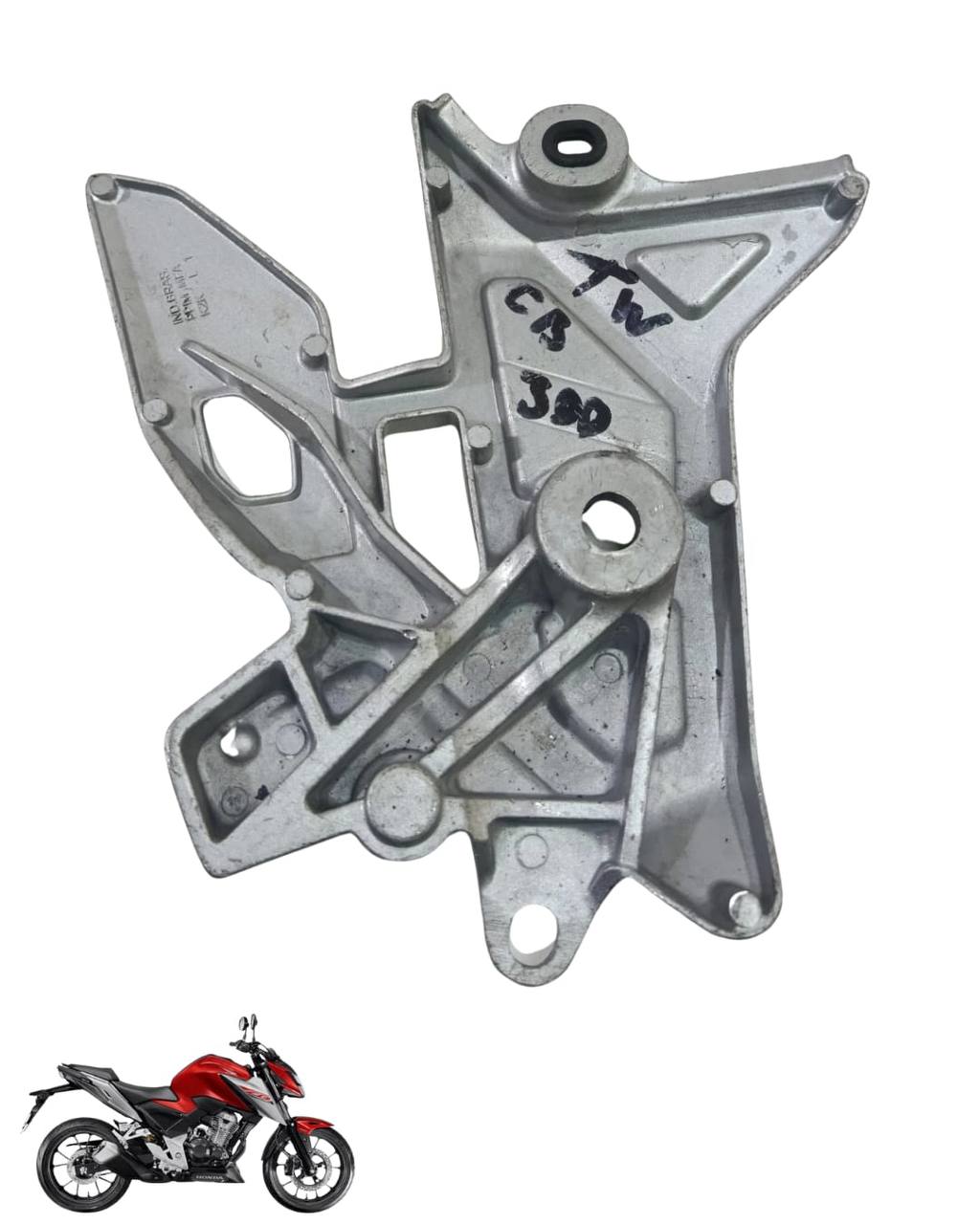 Suporte Pedaleira Bacalhau Cb Twister 300 2025 Esquerda 9102 2