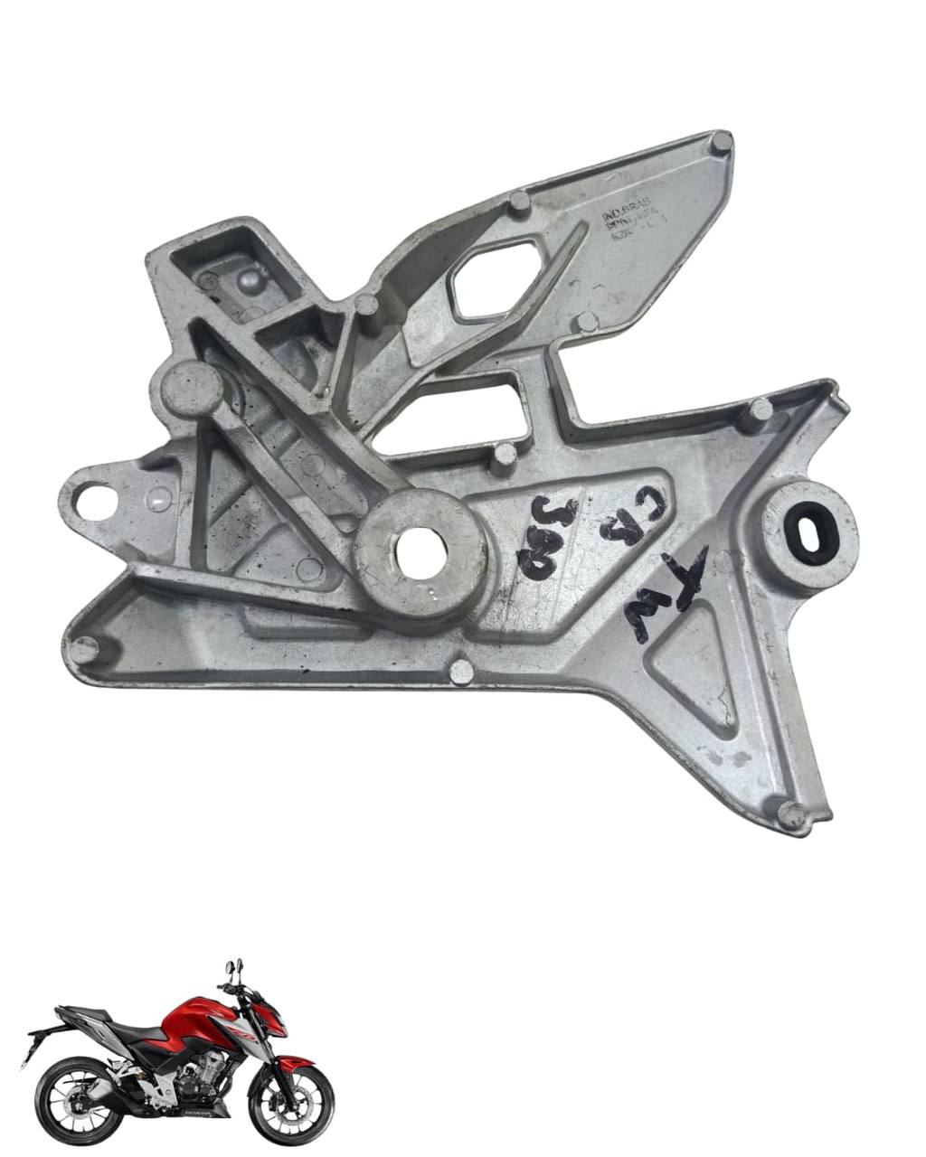 Suporte Pedaleira Bacalhau Cb Twister 300 2025 Esquerda 9102 3