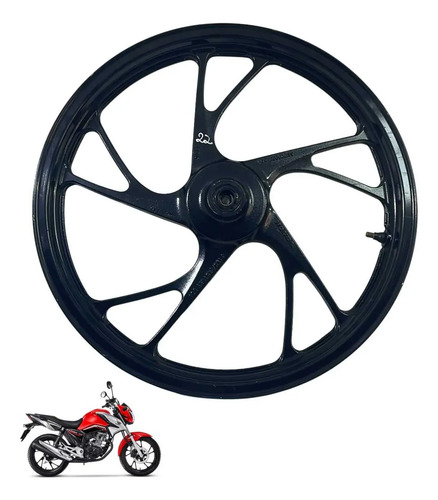 Roda Dianteira Honda Cg 160 Original Preto -4215