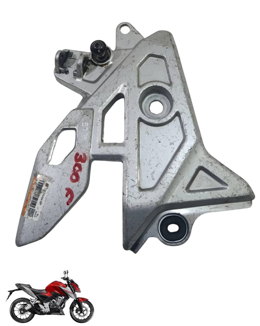 Suporte Pedaleira Bacalhau Cb Twister 300 2025 Esquerda 9106 4