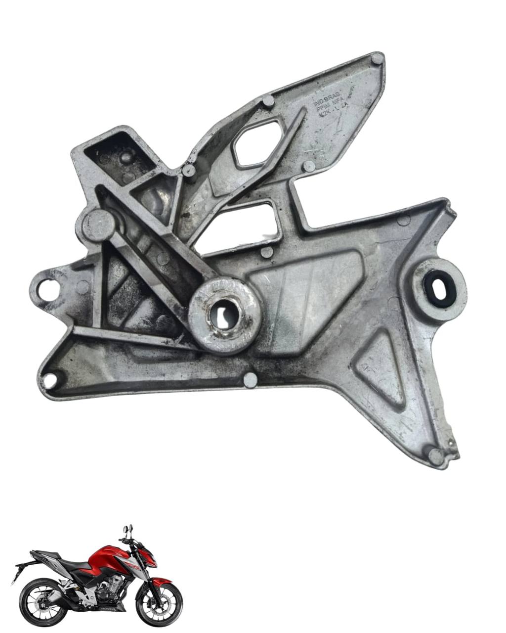 Suporte Pedaleira Bacalhau Cb Twister 300 2025 Esquerda 9108 3