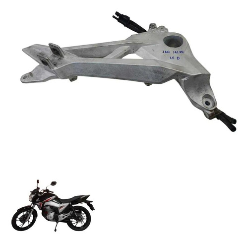 Pedaleira Traseira Direita Honda Cg 160 2016 A 2024 7629