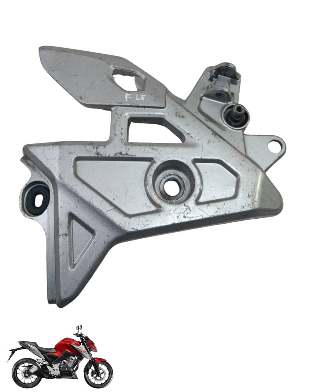 Suporte Pedaleira Bacalhau Cb Twister 300 2025 Esquerda 9111 4