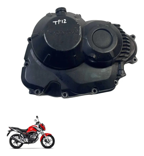 Tampa Embreagem Honda Cg 160 Titan Fan Cargo Original  -2873 Preto