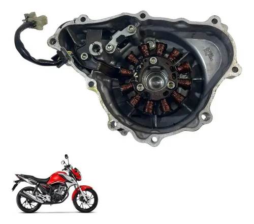 Tampa Estator Honda Cg 160 Fan Titan Cargo Start Prata -3297 Prata 4