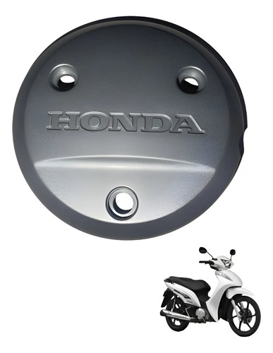 Capa Tampa Motor Direita Biz 125 Original Honda - 593 Cinza