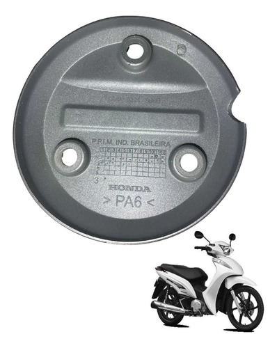 Capa Tampa Motor Direita Biz 125 Original Honda - 593 Cinza 2