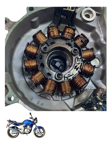 Tampa Estator Yamaha Fazer 250 2008 6131 Original Cinza