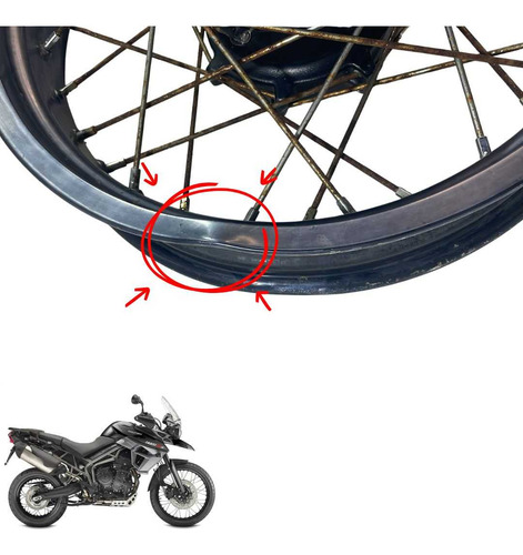 Roda Traseira Triumph Tiger 800 Original C/detalhe   -4219 5
