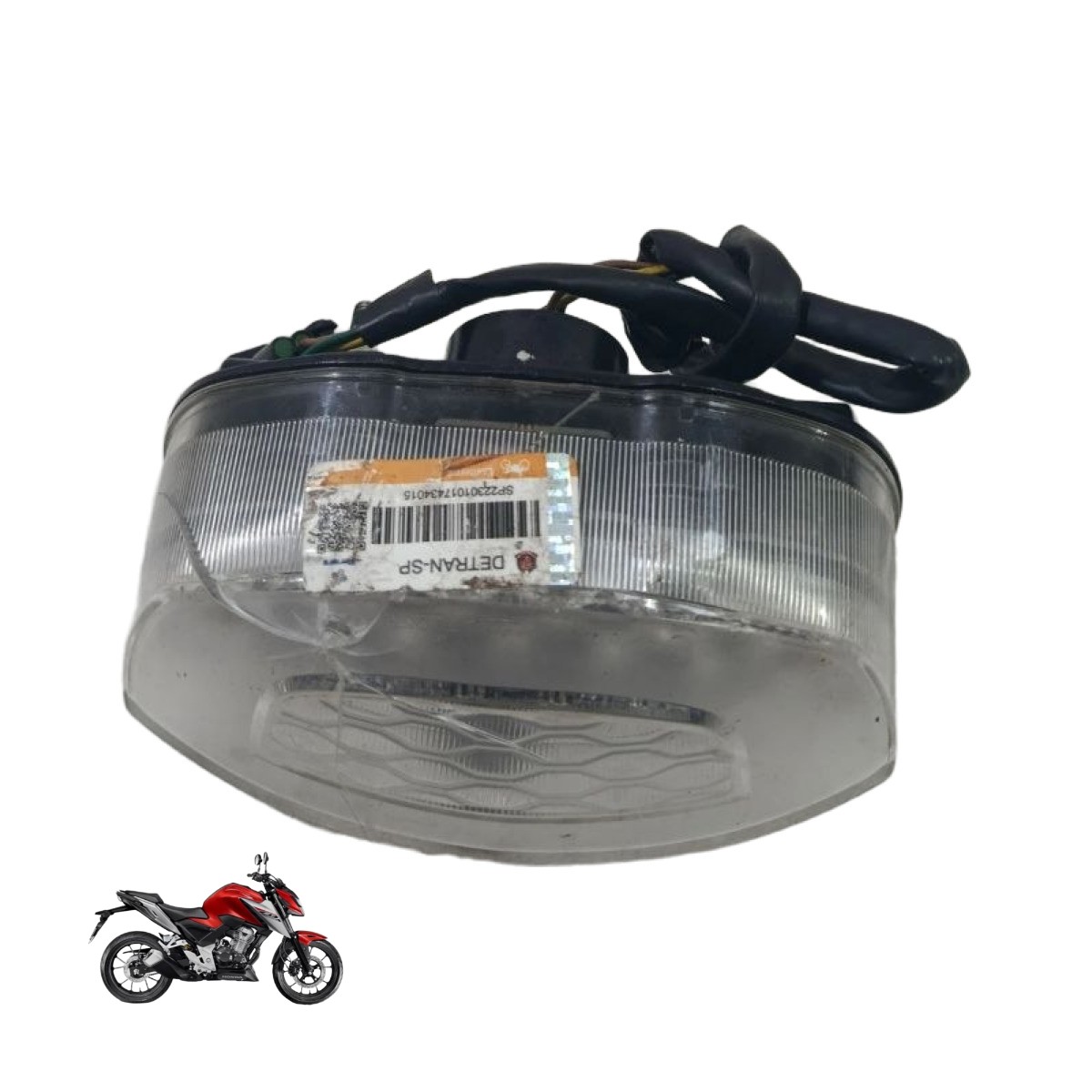 Lanterna traseira CB Twister 300F 2023/2025 com avaria