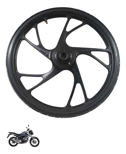 Roda Dianteira Honda Cg 160 2023 Original 4851 Preto