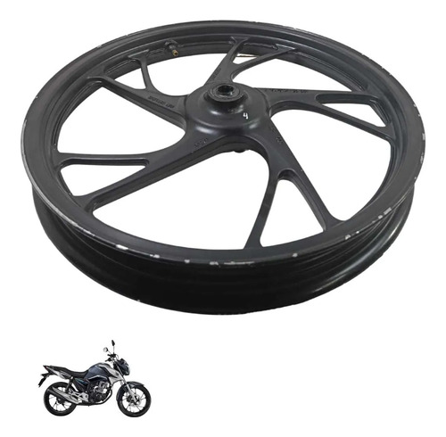 Roda Dianteira Honda Cg 160 2023 Original 4851 Preto 4