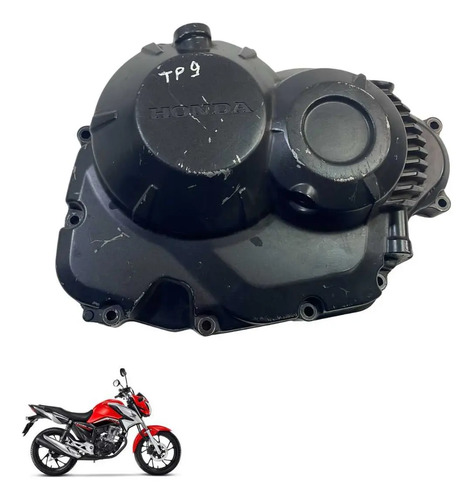 Tampa Embreagem Honda Cg 160 Titan Fan Cargo Original  -2870 Preto