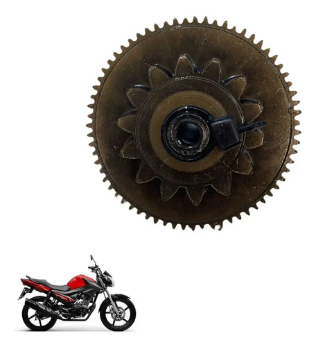 Engrenagem Auxiliar Partida Yamaha Ybr 150 2022 4