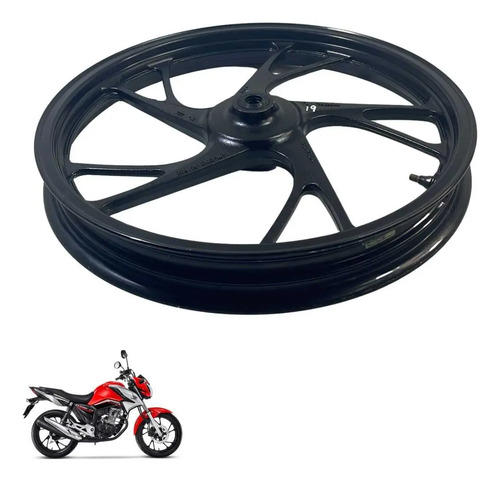 Roda Dianteira Cg 160 Original Preto   -4212 5