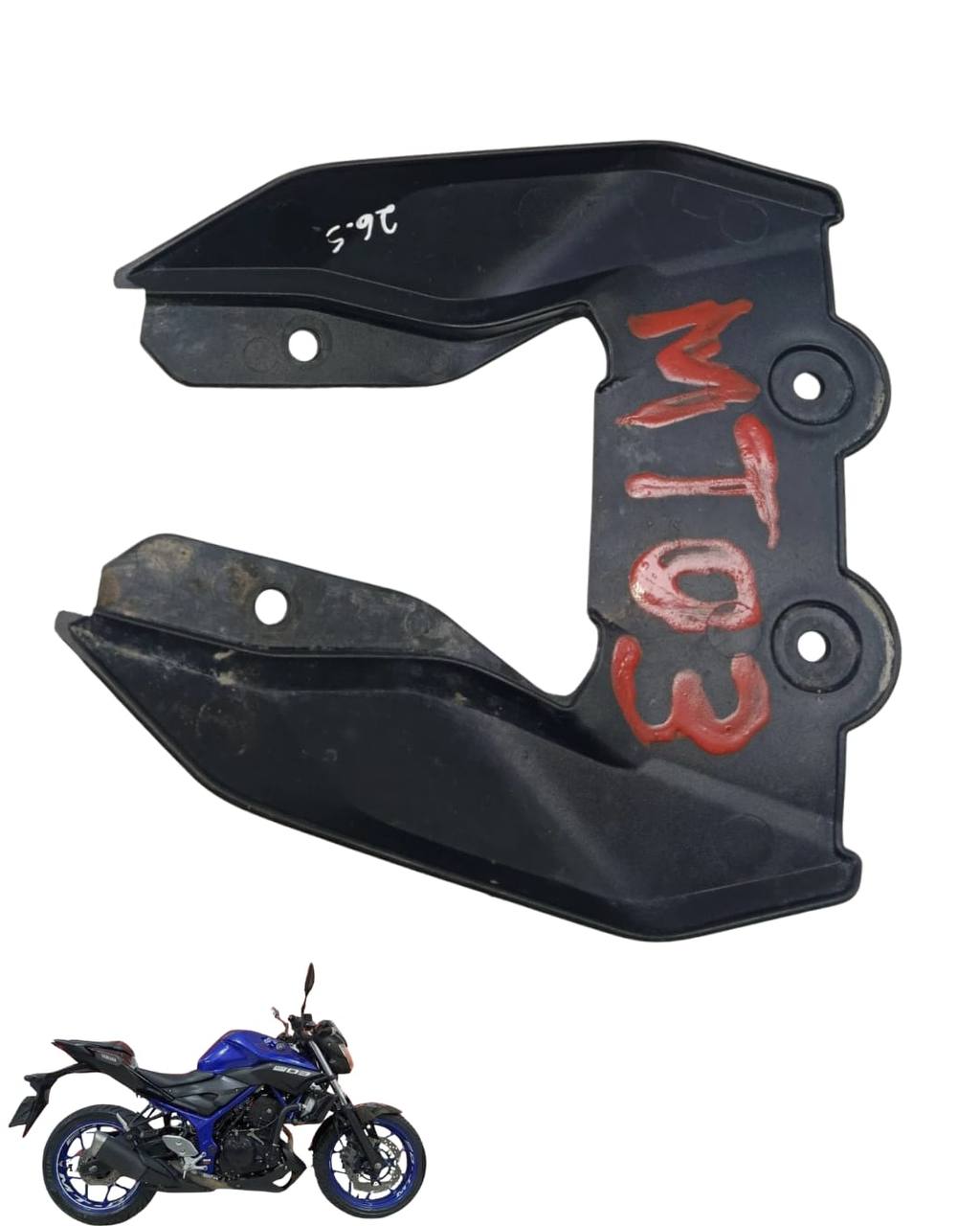 Acabamento Suporte Placa Mt 03 2016/2025 9680 2