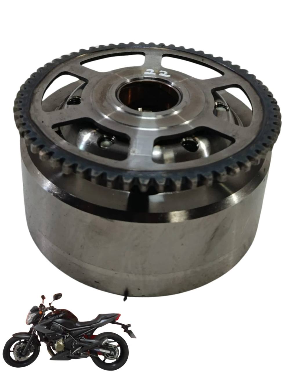 Volante Magneto Com Placa Partida Xj6 2010/2019 Original 3