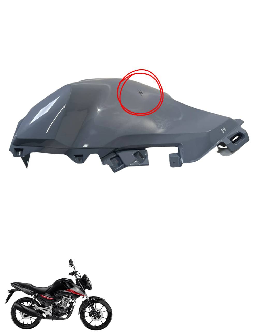 Carenagem Tanque Esquerda Cg 160 2025 Com Detalhe 9401