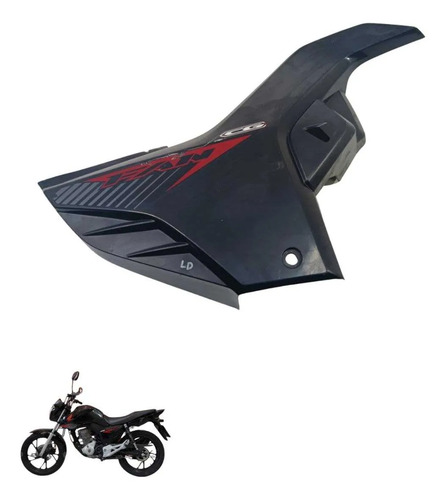 Tampa Lateral Direita Cg 160 Fan 2020 8302 Preto 2