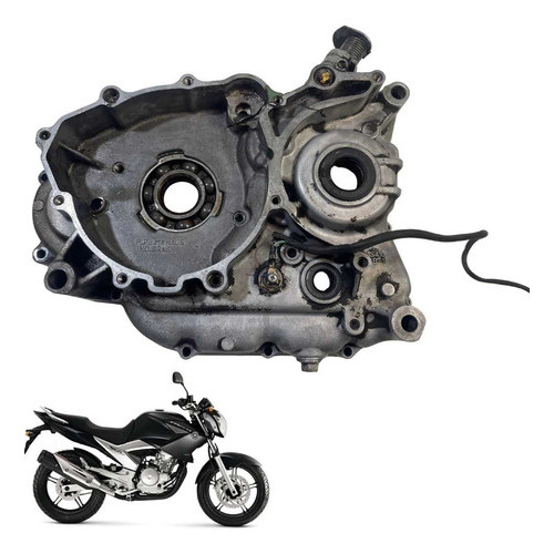 Carcaça Motor Esquerda Yamaha Fazer 2012 Original