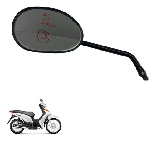 Espelho Retrovisor Esquerdo Honda Biz 125 Original -3493
