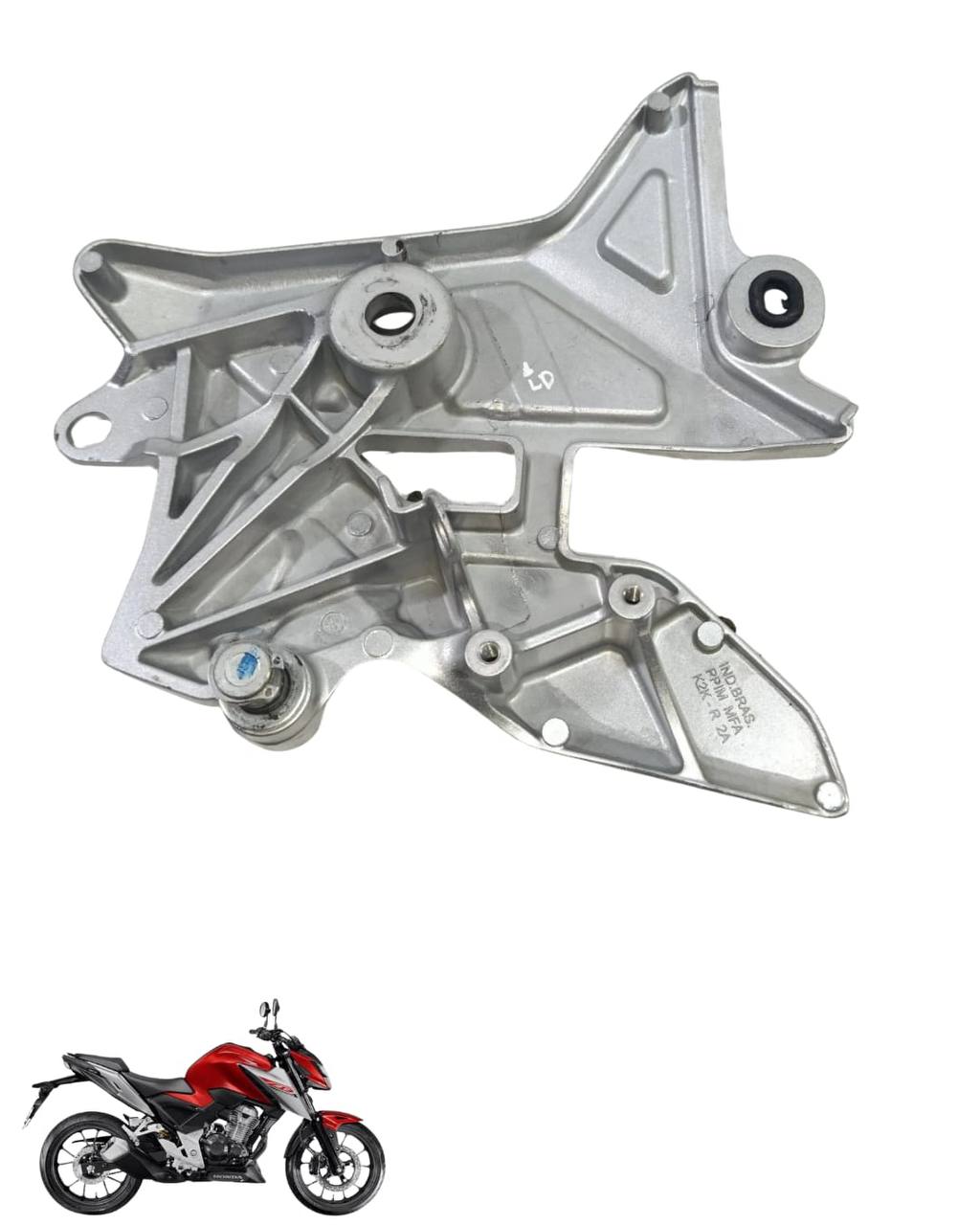 Suporte Pedaleira Bacalhau Cb Twister 300 2025 Direita 9802 2