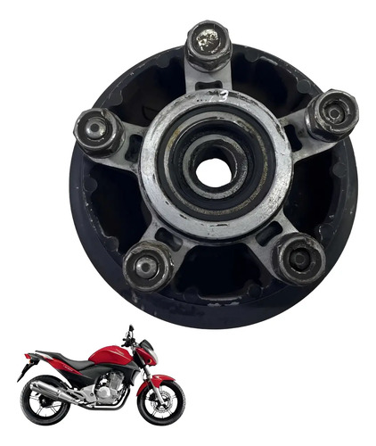 Flange Da Coroa Contra Choque Honda Cb 300 Original -1243 Preto