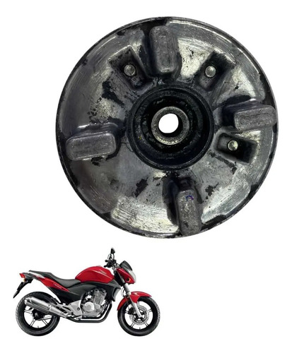 Flange Da Coroa Contra Choque Honda Cb 300 Original -1243 Preto 3