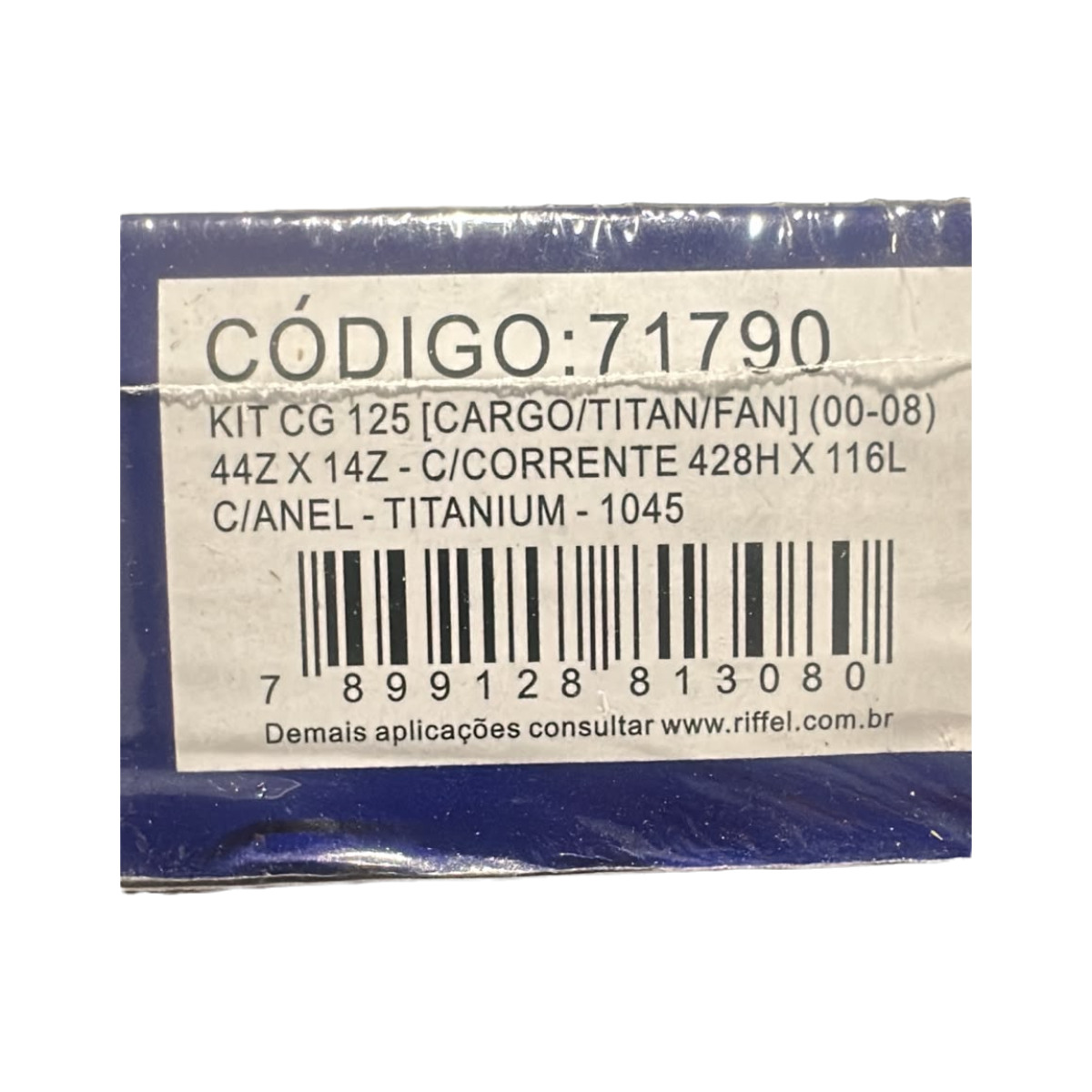 Kit Relação Moto Riffel Cg 125 Titan 2000 2008
