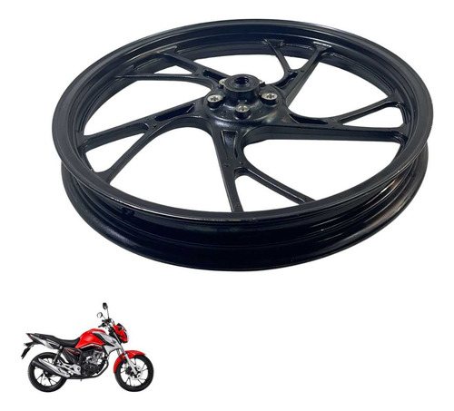 Roda Dianteira Honda Cg 160 Original Preto -4156 4