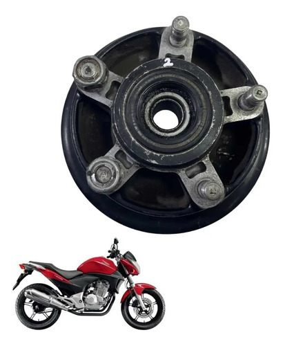 Flange Da Coroa Contra Choque Honda Cb 300 -1242 Preto 3