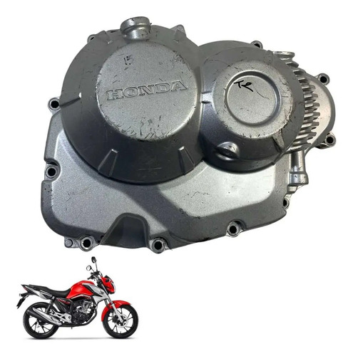 Tampa Embreagem Honda Cg 160 Titan Fan Start Prata -3300
