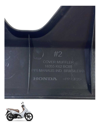 Protetor Escapamento Honda  Biz 125 2025   2025   -3599 3