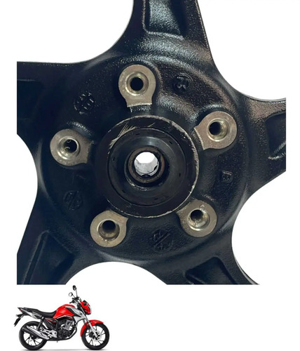 Roda Dianteira Honda Cg 160 Original Preto -4215 2