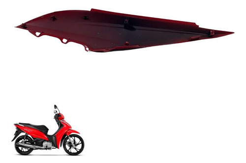 Tampa Lateral Direita Honda Biz 125 2018 Vermelho -3583 Vermelho 6