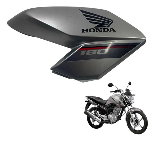 Aba De Tanque Lado Direito Honda Fan 2020 Prata Usado -768